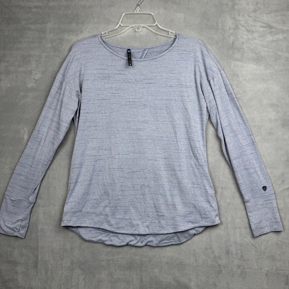 Kuhl Intent‎ Womens Gray Long Sleeve Open Back Workout Top Size M 8418